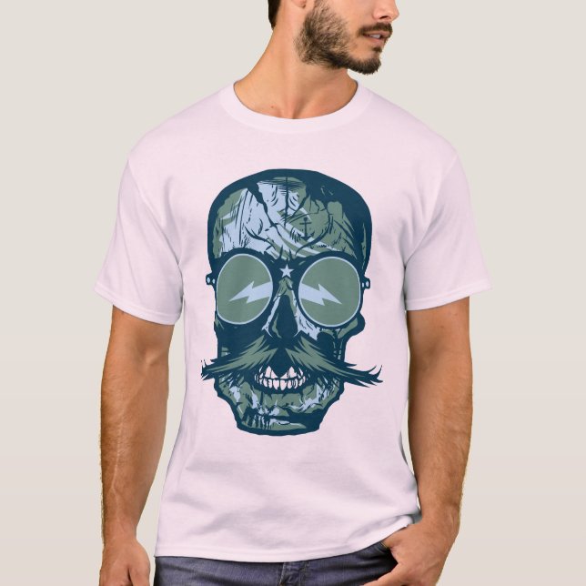 Camiseta crane_lunette_de_soeil_ronde_tete_de_mort_hipster_ (Frente)