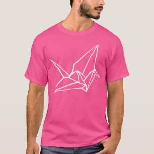 Camiseta Crane Origami - Arte Japonesa - (Design Branco)