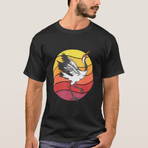 Camiseta Crane Retro Sunset Pássaros