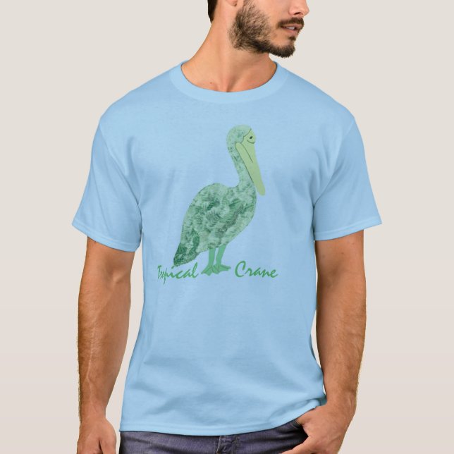 Camiseta Crane Tropical-Ecru (Frente)