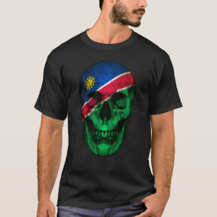 Camiseta Cráneo da Bandeira da Namíbia Raízes Namibianas Or