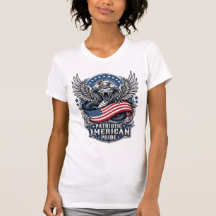 Camiseta Cráneo de Serpiente Patriótica Libertad Bestia Ani