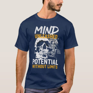 Camiseta Cráneo Dragão Poder Motivação Escura Mente Liberta