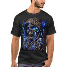 Cráneo Fantasma Azul Cibernético - Edición Neon Gl