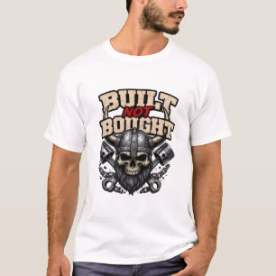 Camiseta Cráneo Viking Mecánico Construido Não Comprado