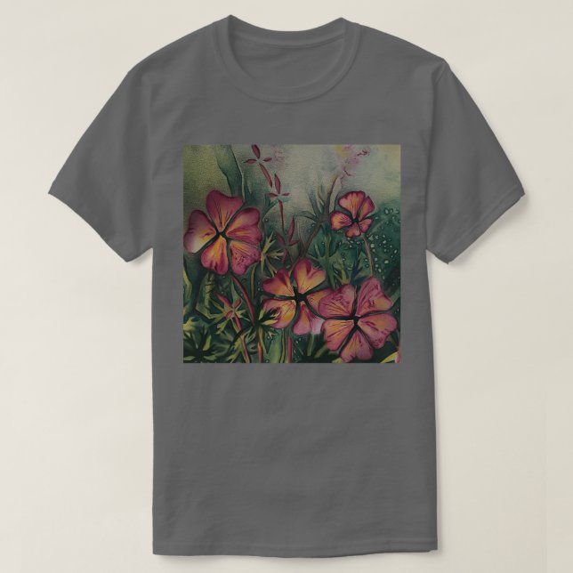 Camiseta Cranesbill Geranium (Frente do Design)
