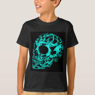 Camiseta crânio 3D gótico