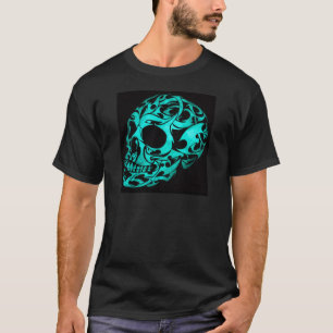 Camiseta crânio 3D gótico