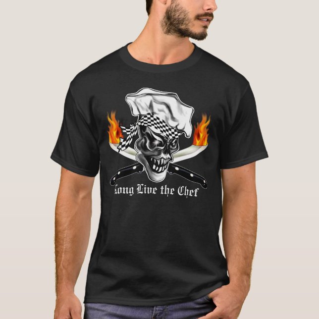 Camiseta Crânio 5 do cozinheiro chefe (Frente)