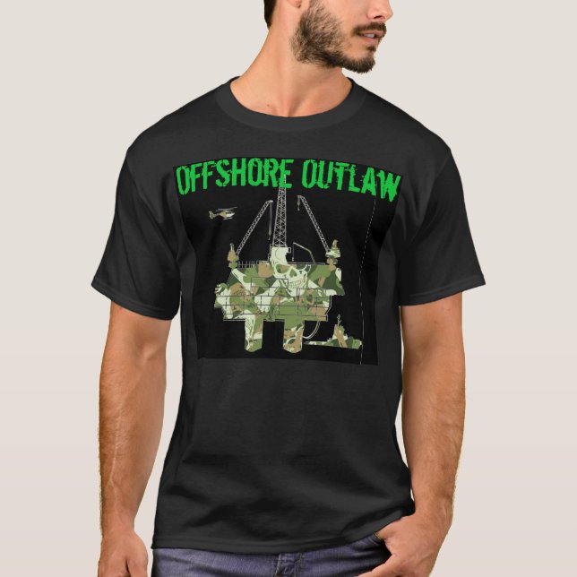 Camiseta Crânio a pouca distância do mar Camo (Frente)