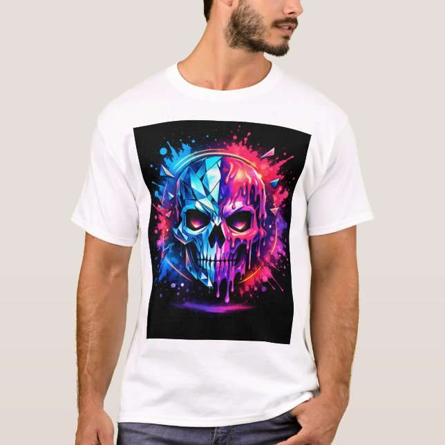 Camiseta Crânio Abstrato (Frente)