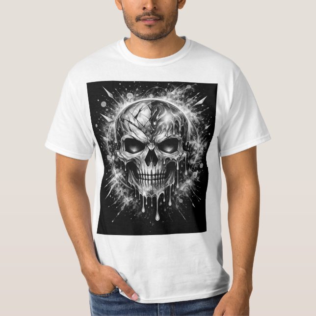 Camiseta Crânio Abstrato (Frente)