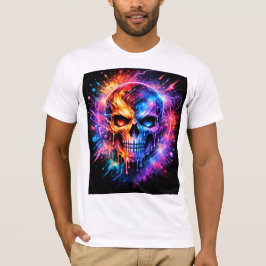 Camiseta Crânio Abstrato