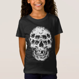 Camiseta Crânio Abstrato com Múltiplos Olhos