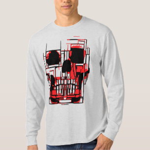 Camiseta Crânio Abstrato em Cores Vibrantes