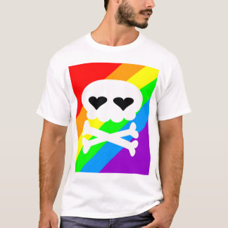 Camiseta Crânio Arco-íris Kawaii Rave
