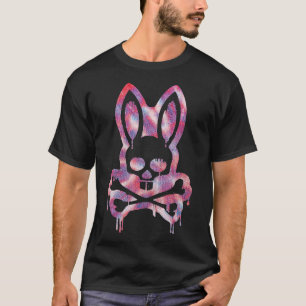 Camiseta Crânio Assustador E Crossbones Rabbit Mau Horror C