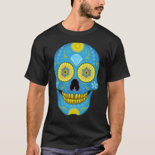 Camiseta Crânio azul do açúcar