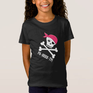 Camiseta Crânio Bonito Crossbones Pirata Tema Pa-Arr-ty!