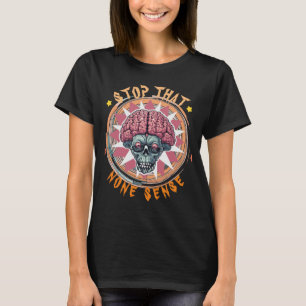 Camiseta Cranio Cerebro Meninas - Humor Gótico