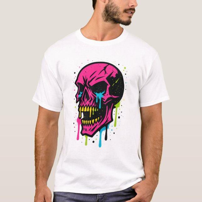 Camiseta Crânio Colorido (Frente)