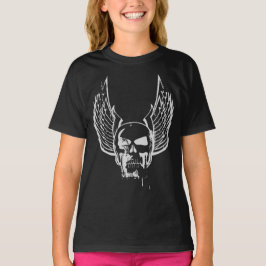 Camiseta Crânio com Asas Etéreas