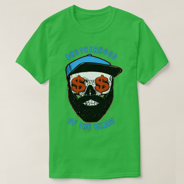 Camiseta Crânio com barba (Frente do Design)