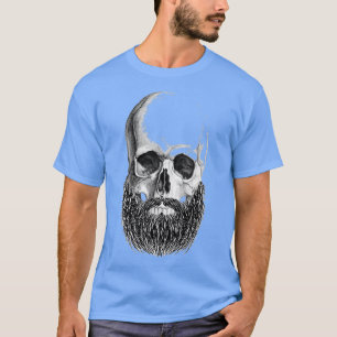 Camiseta crânio com barba 2