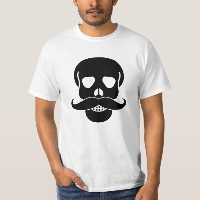 Camiseta Crânio com bigode (Frente)