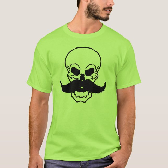 Camiseta Crânio com bigode (Frente)