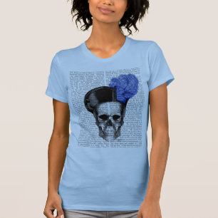 Camiseta Crânio com chapéu azul
