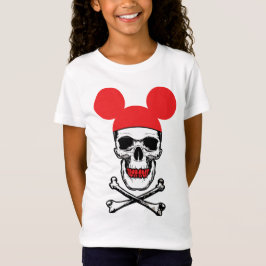 Camiseta Crânio com Chapéu de Orelhas de Rato de Desenho An