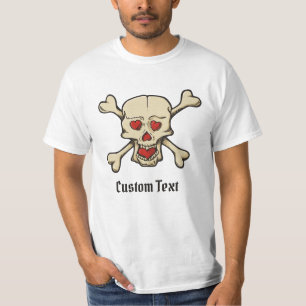 Camiseta Crânio com Corações