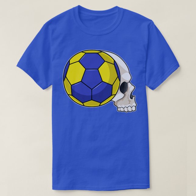Camiseta Crânio com esportes de handebol (Frente do Design)