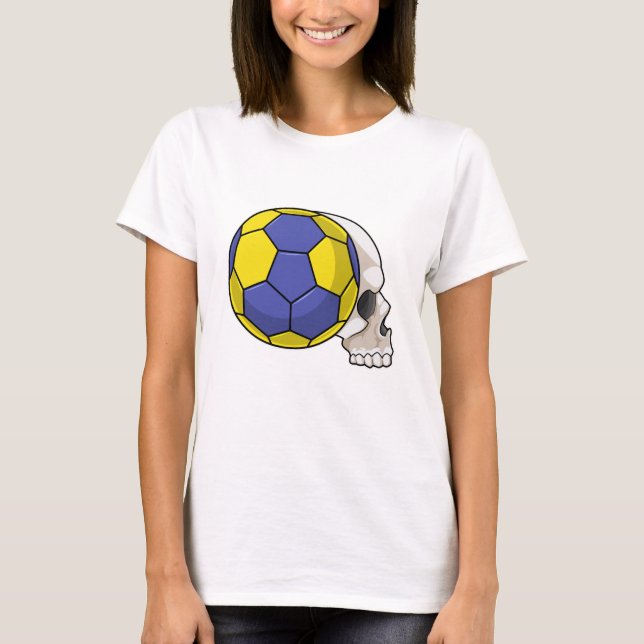 Camiseta Crânio com esportes de handebol (Frente)