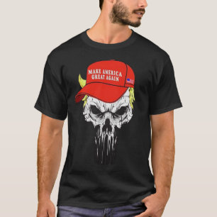 Camiseta Crânio com o presidente icónico t-shirt do cabel