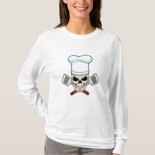 Camiseta Crânio como Cozinhar com o chapéu de Cozinhar