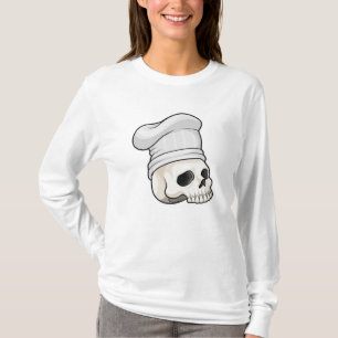 Camiseta Crânio como cozinheiro com chapéu de chef
