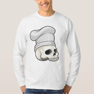 Camiseta Crânio como cozinheiro com chapéu de chef