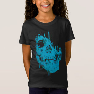 Camiseta Crânio Congelado: Decadência Azul Sinistra