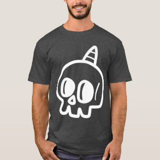 Camiseta Crânio Cónico Punk Rock Skeleton Gothic Grim Hallo