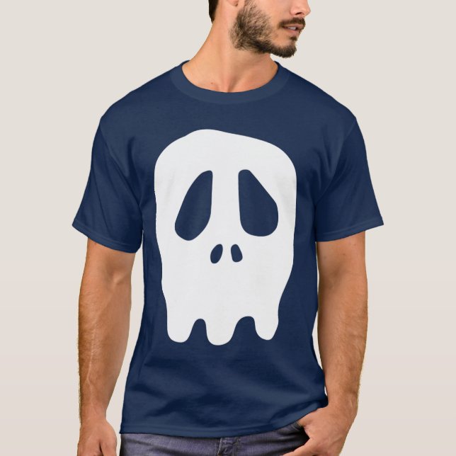 Camiseta Crânio Cónico Punk Rock Skeleton Gothic Grim Hallo (Frente)