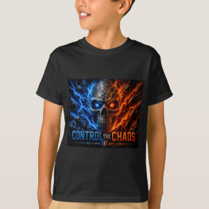 Camiseta Cranio Control the Chaos – Rosto Dividido Fogo & G