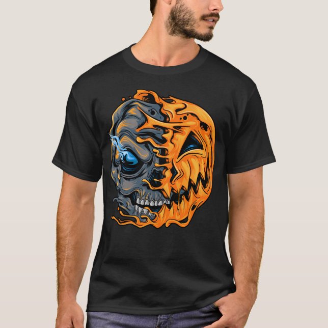 Camiseta Crânio da abóbora (Frente)