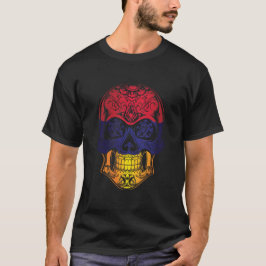 Camiseta Crânio Da Armênia E Bandeira De Rosas
