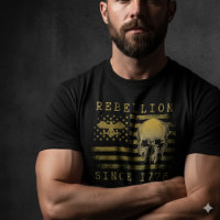 Camiseta Crânio da Bandeira Americana Rebelião 177