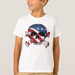 Camiseta Crânio da bandeira dos Estados Unidos