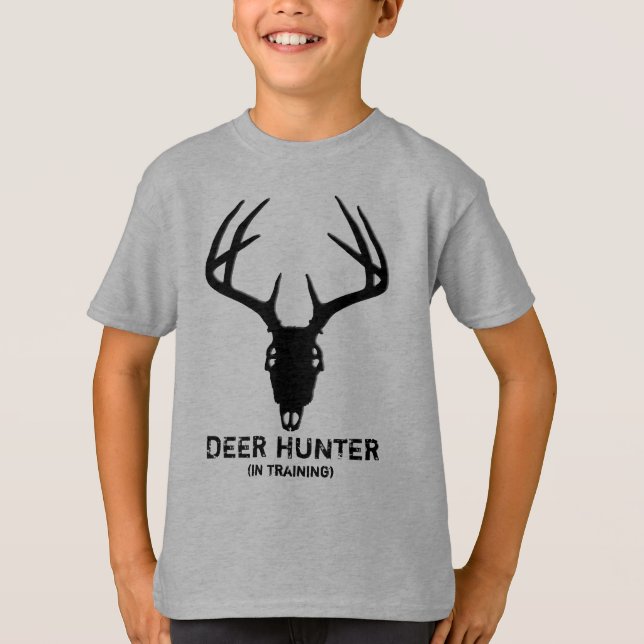 Camiseta Crânio da caça dos cervos com Antlers (Frente)