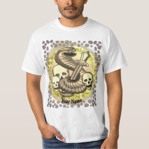 Camiseta Crânio da espada do rei cobra