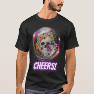 Camiseta Crânio da flor